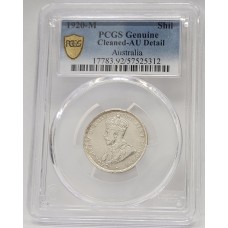 AUSTRALIA 1920 . ONE 1 SHILLING . PCGS GENUINE